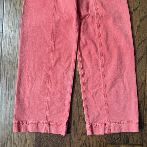 Pilcro Women's 27 Wide Leg Cropped Pants High Rise Stretch Boho Spring - Picture 2 of 14